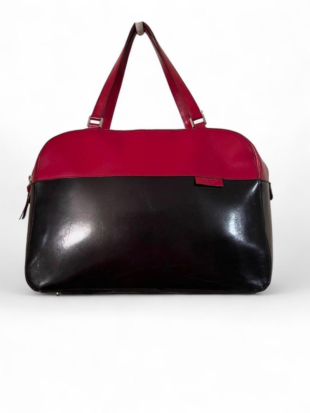 VINTAGE 90s KATE SPADE COLORBLOCK BOWLER BAG Made in Italy❤️🖤